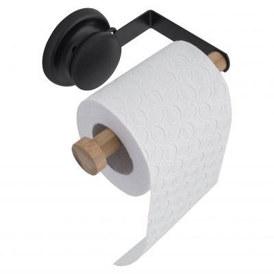 Držiak na toaletný papier prísavka bambus/čierny GAVI-BUP,4
