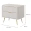 Nočný stolík Lante G 2s -1 ks Beige,2