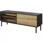 TV stolík Lang RTV E 150 2d Led čierna/dub Evoke