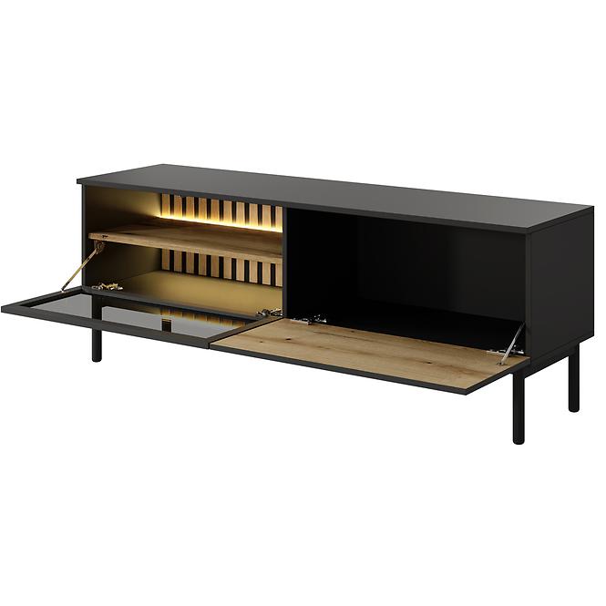 TV stolík Lang RTV E 150 2d Led čierna/dub Evoke ,3