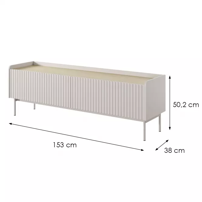 TV stolík Level RTV D 153 2d Beige/dub Scandi,2