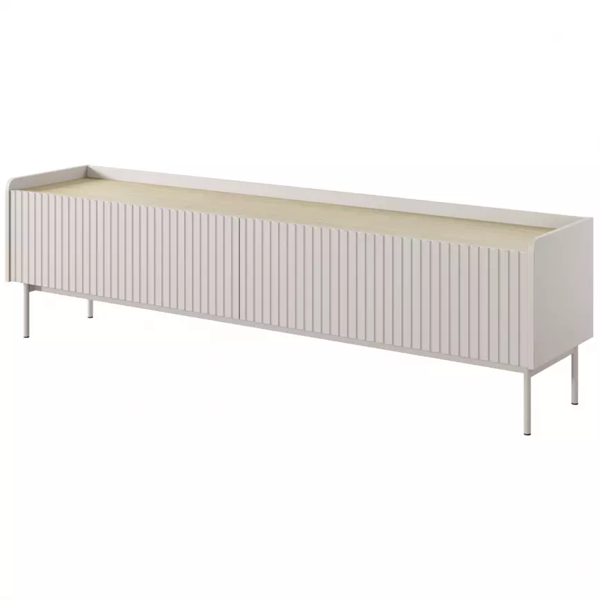 TV stolík Level RTV E 181 2d Beige/dub Scandi