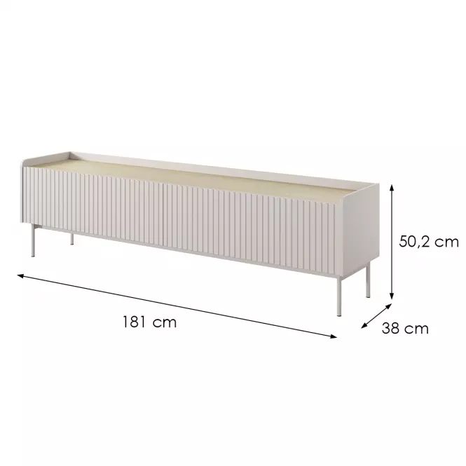 TV stolík Level RTV E 181 2d Beige/dub Scandi 