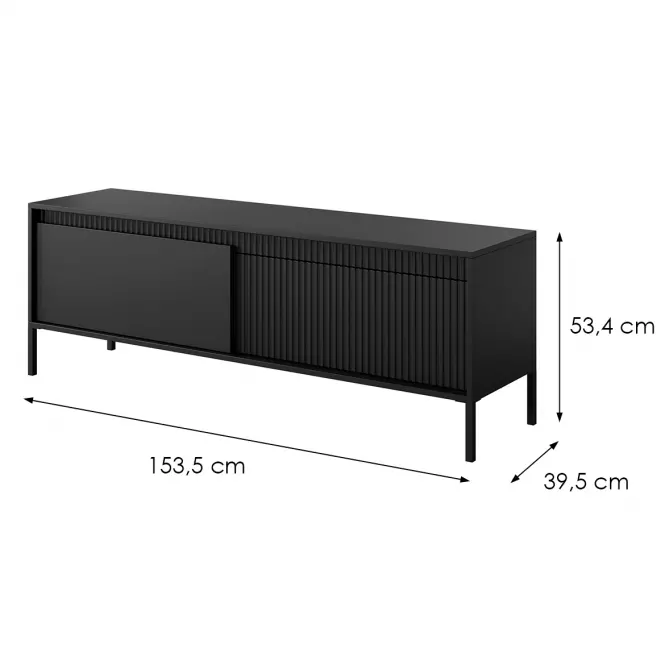 TV stolík Senso RTV D 153 2d Black,2