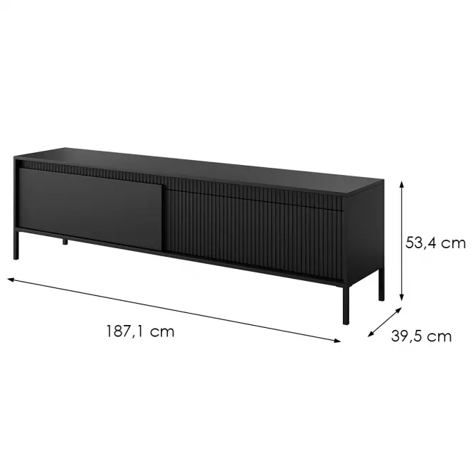 TV stolík Senso RTV E 187 2d Black,2