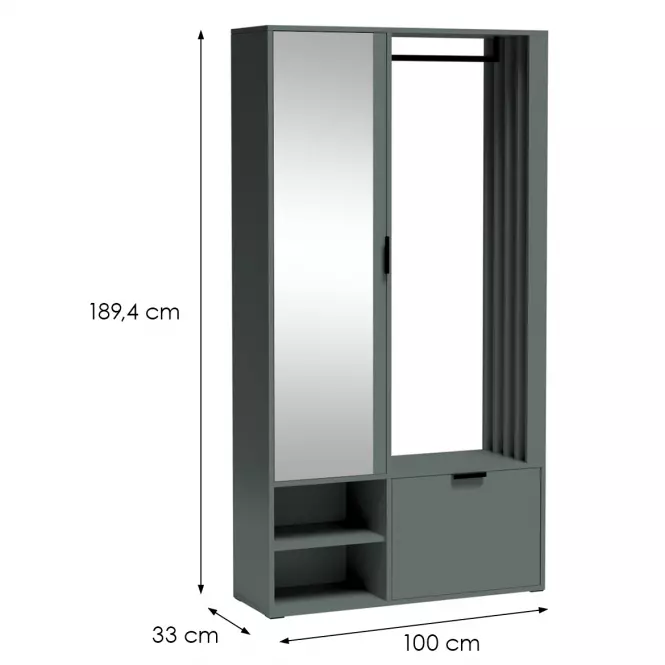 Predsieňový nábytok Milo Stone Green,3