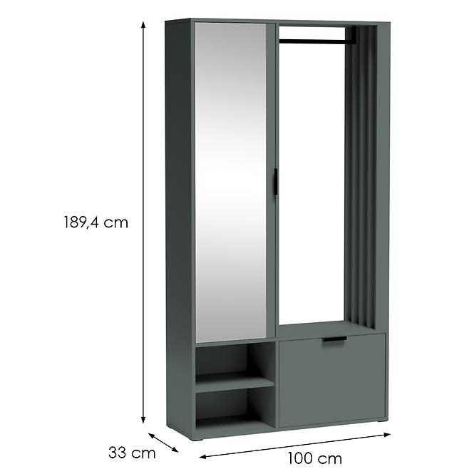 Predsieňový nábytok Milo Stone Green,3