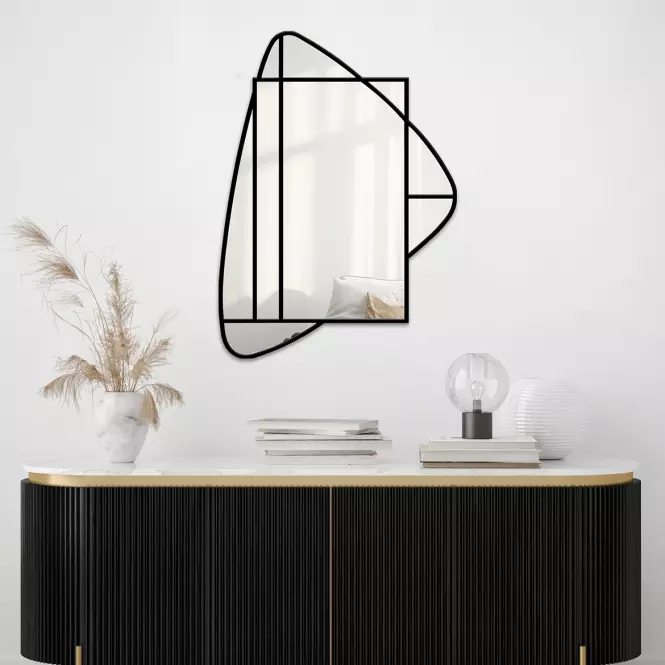 Dekoratívne zrkadlo BLACK 44X70 TY003