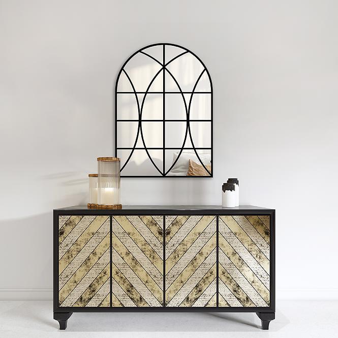 Dekoratívne zrkadlo vitráž black 68 X 94 TY004,4