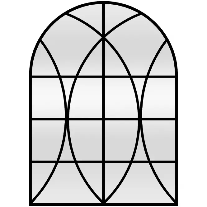 Dekoratívne zrkadlo vitráž black 68 X 94 TY004
