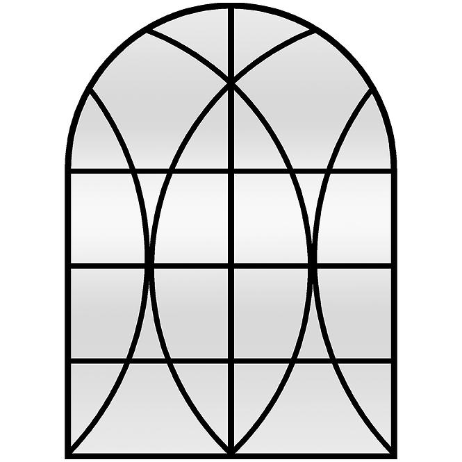 Dekoratívne zrkadlo vitráž black 68 X 94 TY004