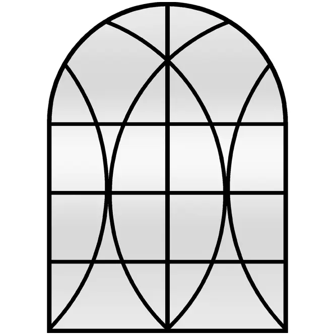 Dekoratívne zrkadlo vitráž black 68 X 94 TY004,2