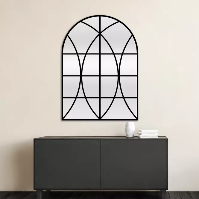Dekoratívne zrkadlo vitráž black 68 X 94 TY004