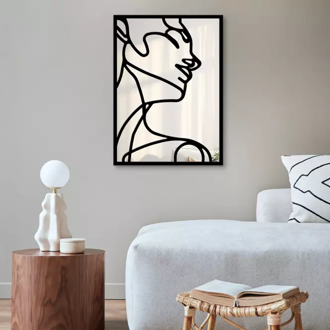 Dekoratívne zrkadlo woman black 68X94 TY006