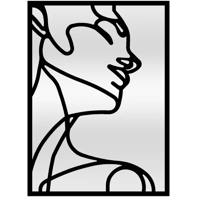 Dekoratívne zrkadlo woman black 68X94 TY006,3