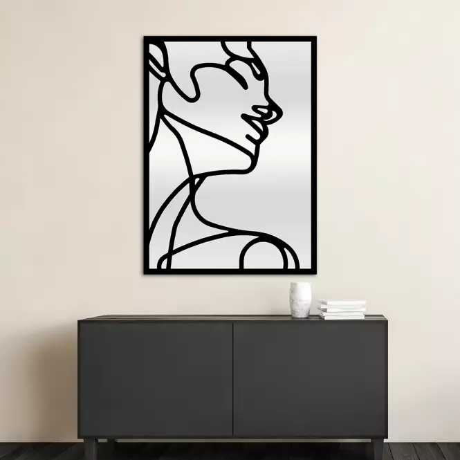 Dekoratívne zrkadlo woman black 68X94 TY006