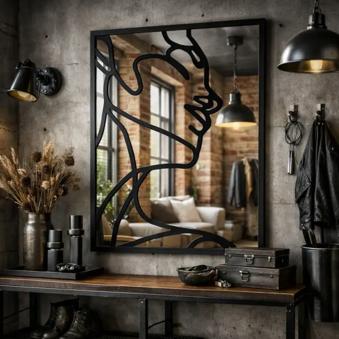 Dekoratívne zrkadlo woman black 68X94 TY006,2