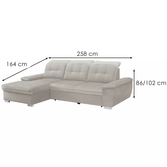 Rohová sedacia súprava Miron L Loft 02,8