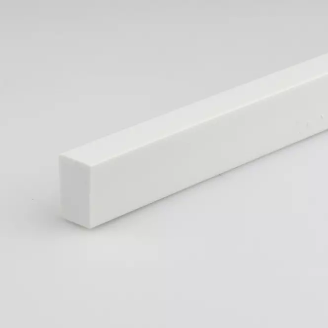 Profil plochý PVC biely lesk 10x20x1000