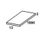 Profil plochý PVC biely lesk 3x13x1000,2