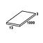 Profil plochý PVC biely lesk 3x13x1000,2
