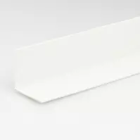 Profil uholníkový PVC biely lesk 10x10x1000