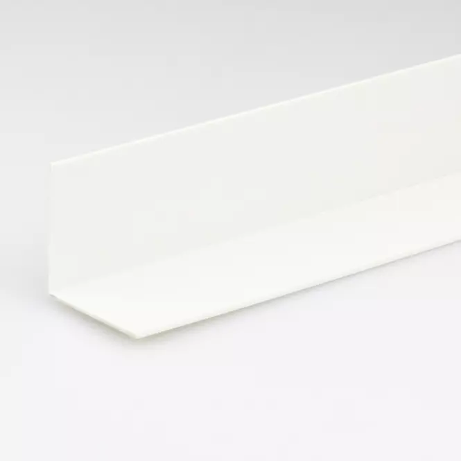 Profil uholníkový PVC biely lesk 10x10x1000