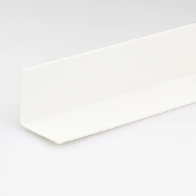 Profil uholníkový PVC biely lesk 20x20x1000