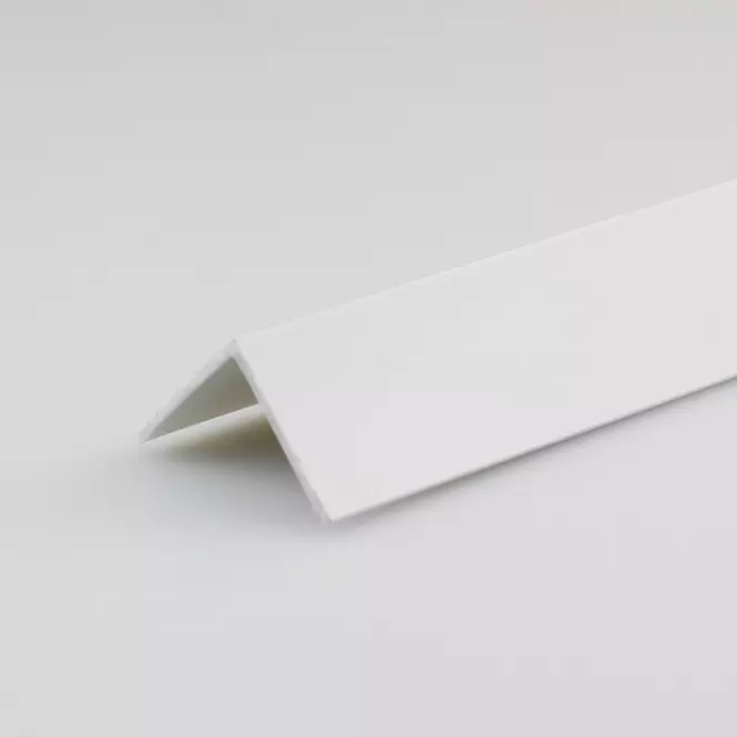 Profil uholníkový PVC biely lesk 30x30x1000