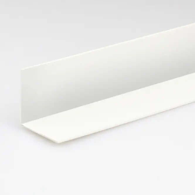 Profil uholníkový PVC biely satina 50x50x100