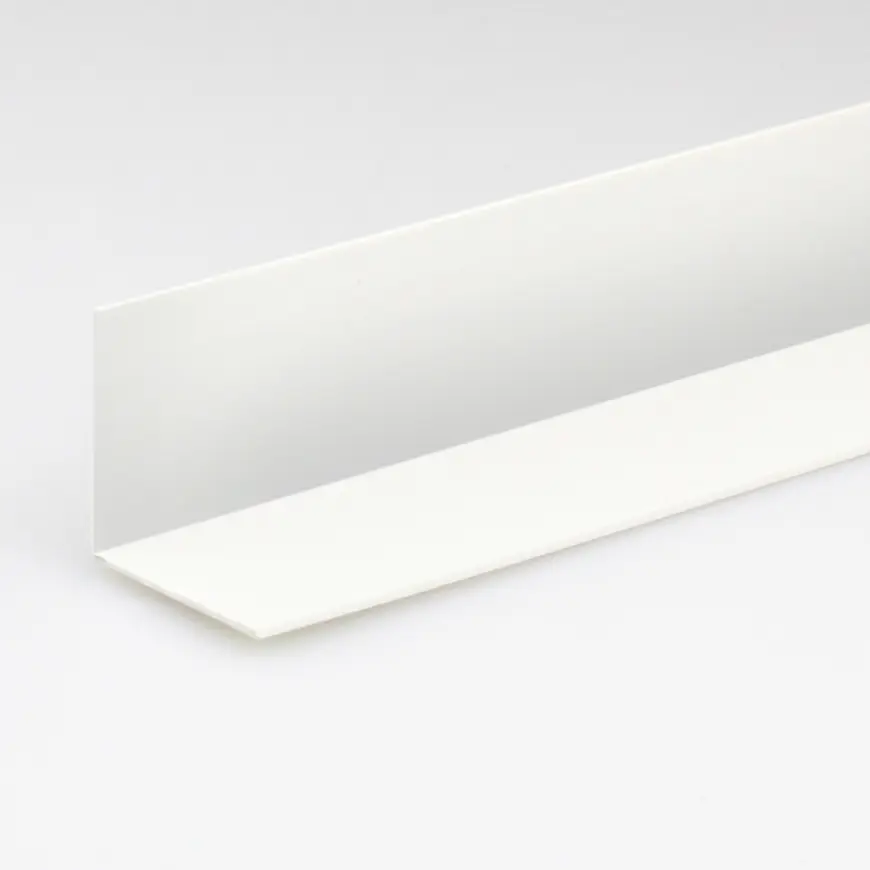 Profil uholníkový PVC biely satina 50x50x100