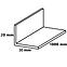 Profil uholníkový PVC čierny lesk 20x30x1000,2