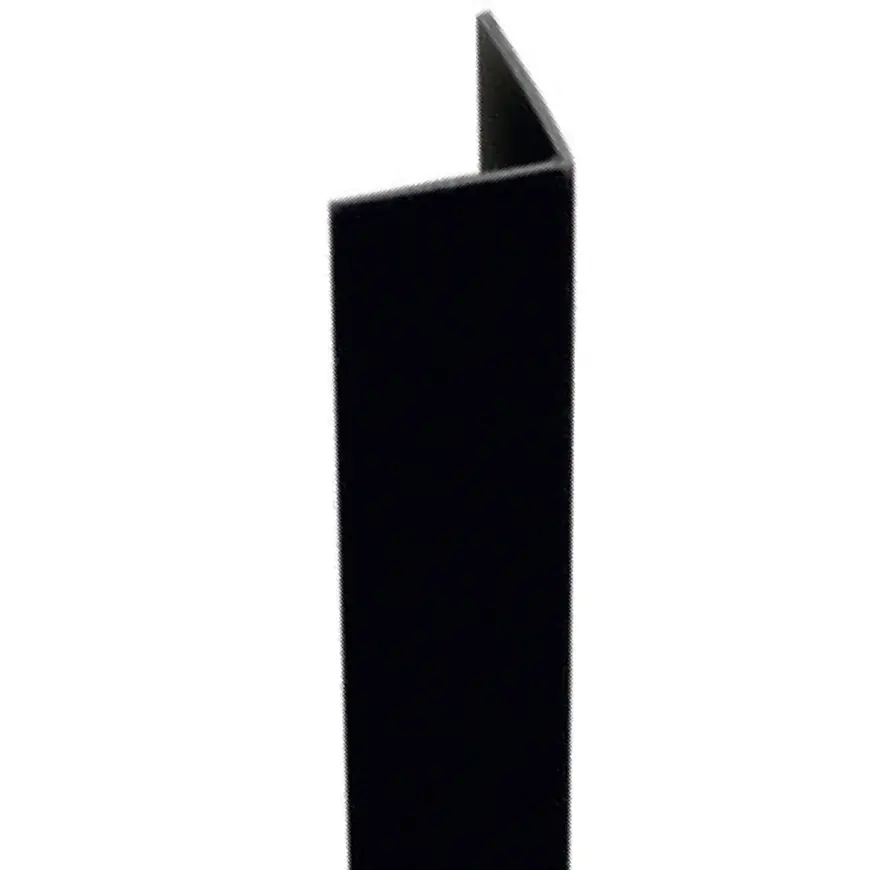 Profil uholníkový samolepiace PVC čierny 19.5x19.5x1000