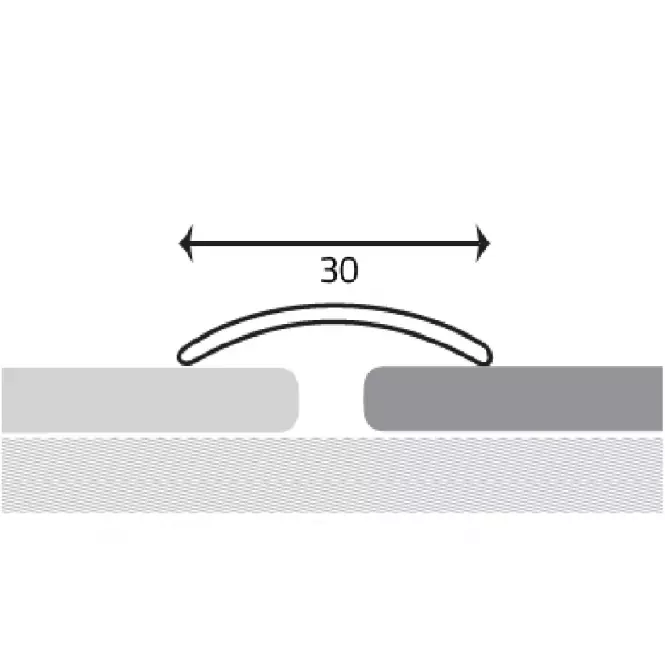 Profil podlahový samolepiaci hliník brúsený čierny 3,2x30x900 mm