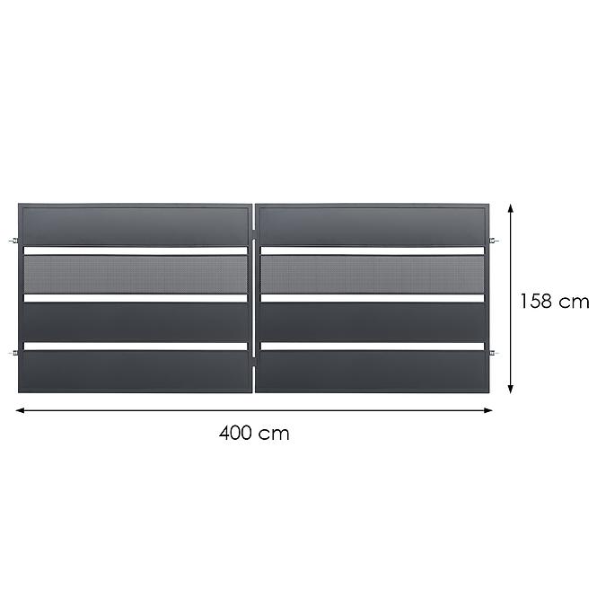 Brána Neapol 4x1,58 ZN RAL 7016