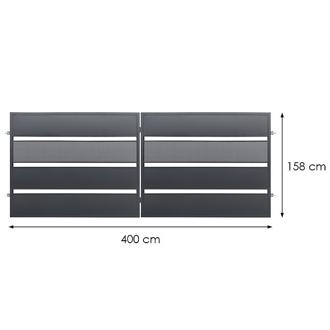 Brána Neapol 4x1,58 ZN RAL 7016,2