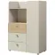 Komoda Yuki 7 Sivá béžová/Olejovaný dub