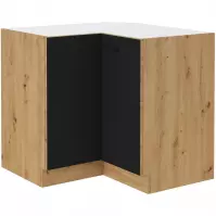 Skrinka Do Kuchyne Modena Čierna/Dub Artisan 90x90 Nd 2f Bb