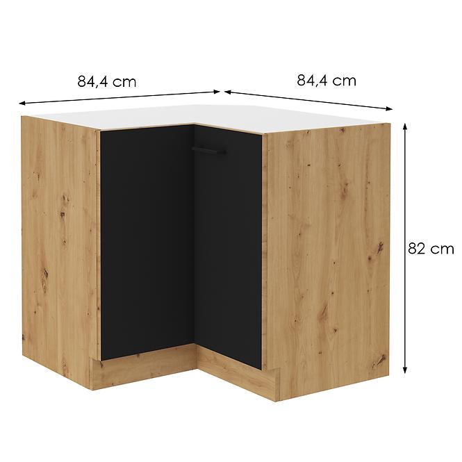 Skrinka Do Kuchyne Modena Čierna/Dub Artisan 90x90 Nd 2f Bb