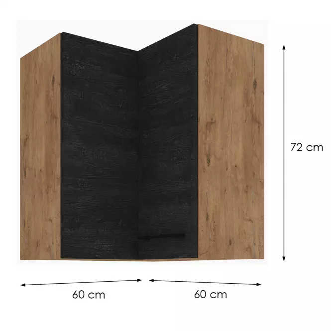 Skrinka do kuchyne VIGO DARK 60X60 GN-72 2F (90°)
