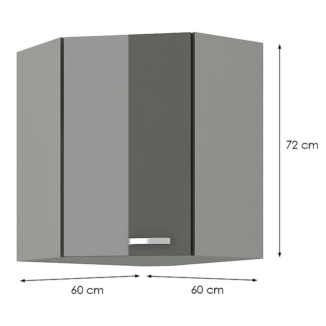 Skrinka do kuchyne GREY 60X60 GN-72 2F (45°)
