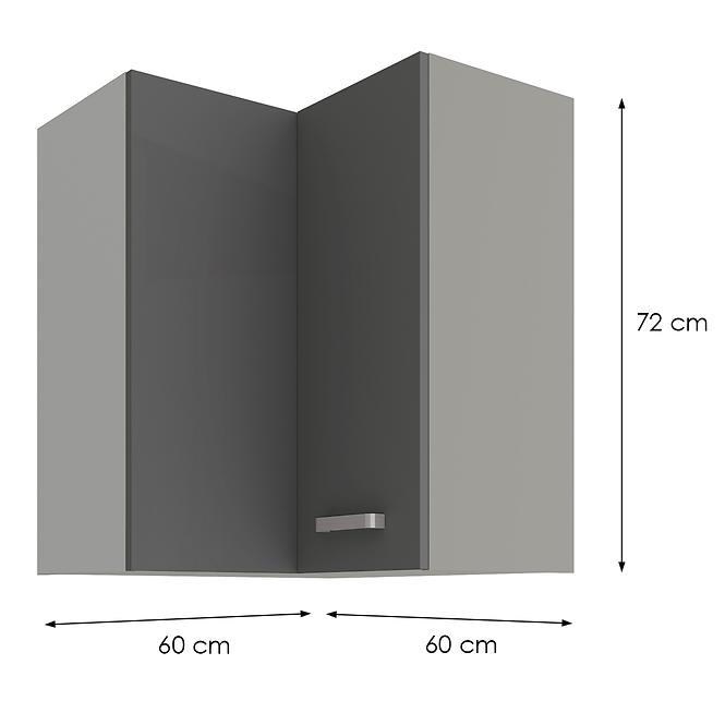 Skrinka do kuchyne GREY 60X60 GN-72 2F (90°),2