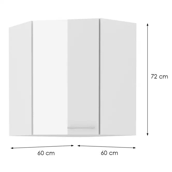 Skrinka do kuchyne LARA biely 60X60 GN-72 2F (45°)