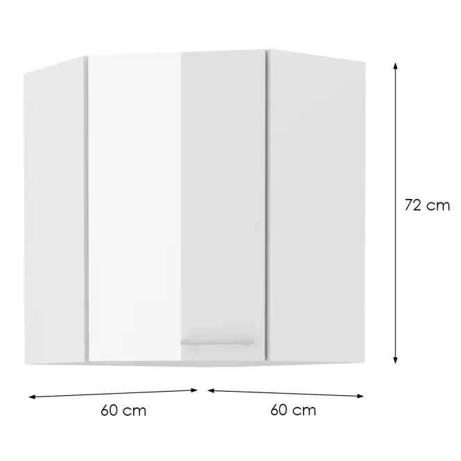 Skrinka do kuchyne LARA biely 60X60 GN-72 2F (45°),2