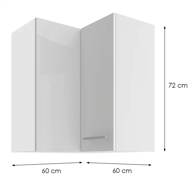 Skrinka do kuchyne LARA biely 60X60 GN-72 2F (90°)