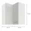 Skrinka do kuchyne LARA biely 60X60 GN-72 2F (90°),2