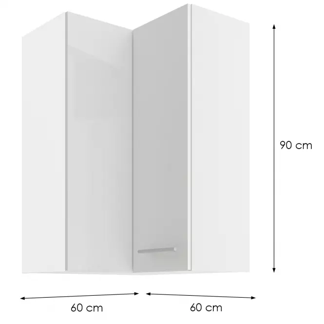 Skrinka do kuchyne LARA biely 60X60 GN-90 2F (90°),2