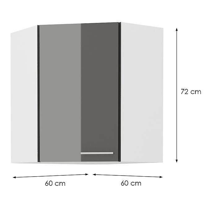 Skrinka do kuchyne LARA GREY 60X60 GN-72 2F (45°)