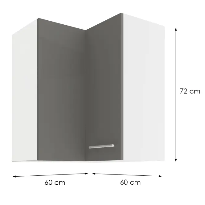 Skrinka do kuchyne LARA GREY 60X60 GN-72 2F (90°),2