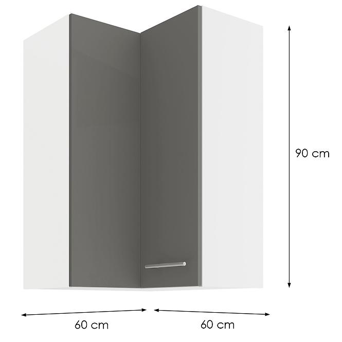 Skrinka do kuchyne LARA GREY 60X60 GN-90 2F (90°)